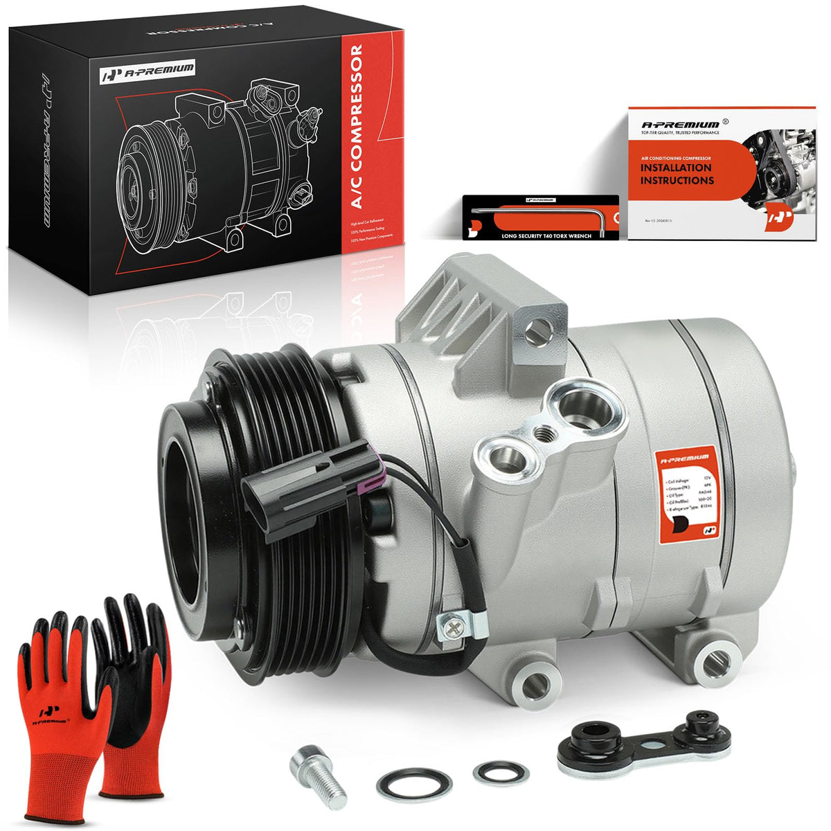 A-Premium front assembly view showing compressor, quick fit verification benefit