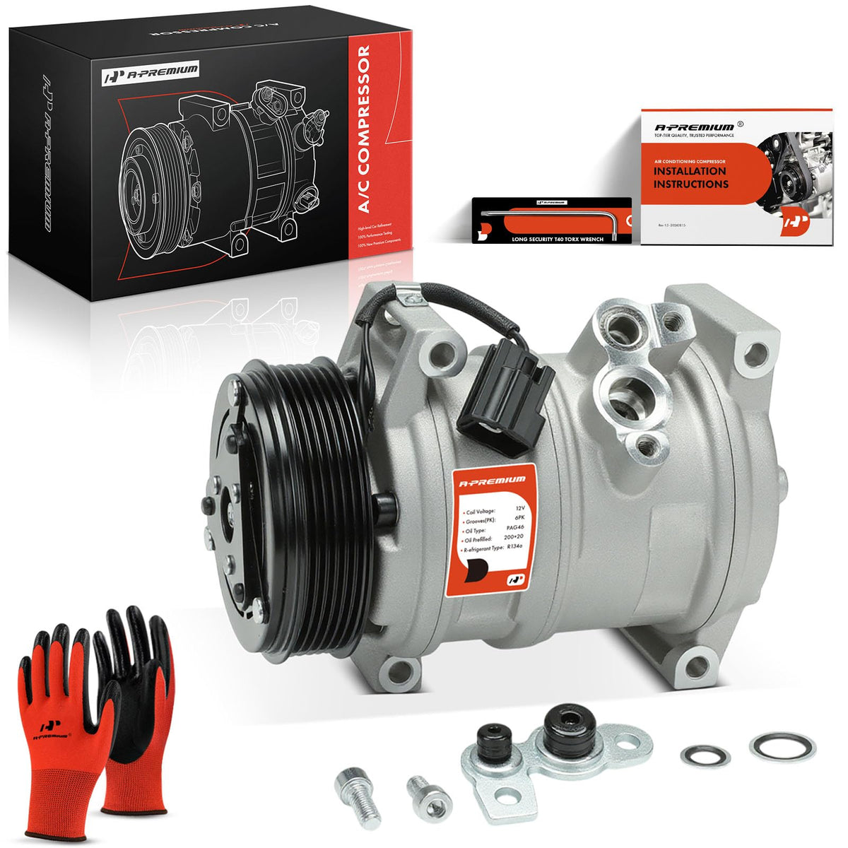 A-Premium compressor front profile showing exact mounting points and reliable fit