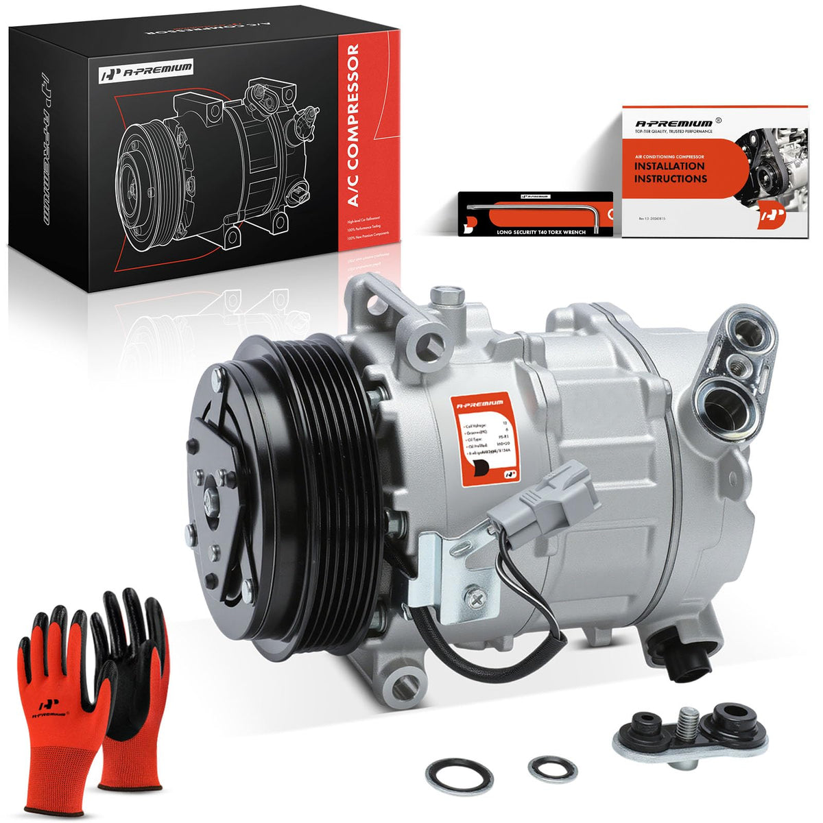 A-Premium compressor front view showing complete assembly and reliable replacement