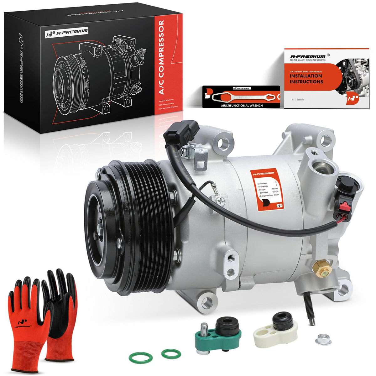 A-Premium front view of compressor showing fitment and reliable replacement benefit