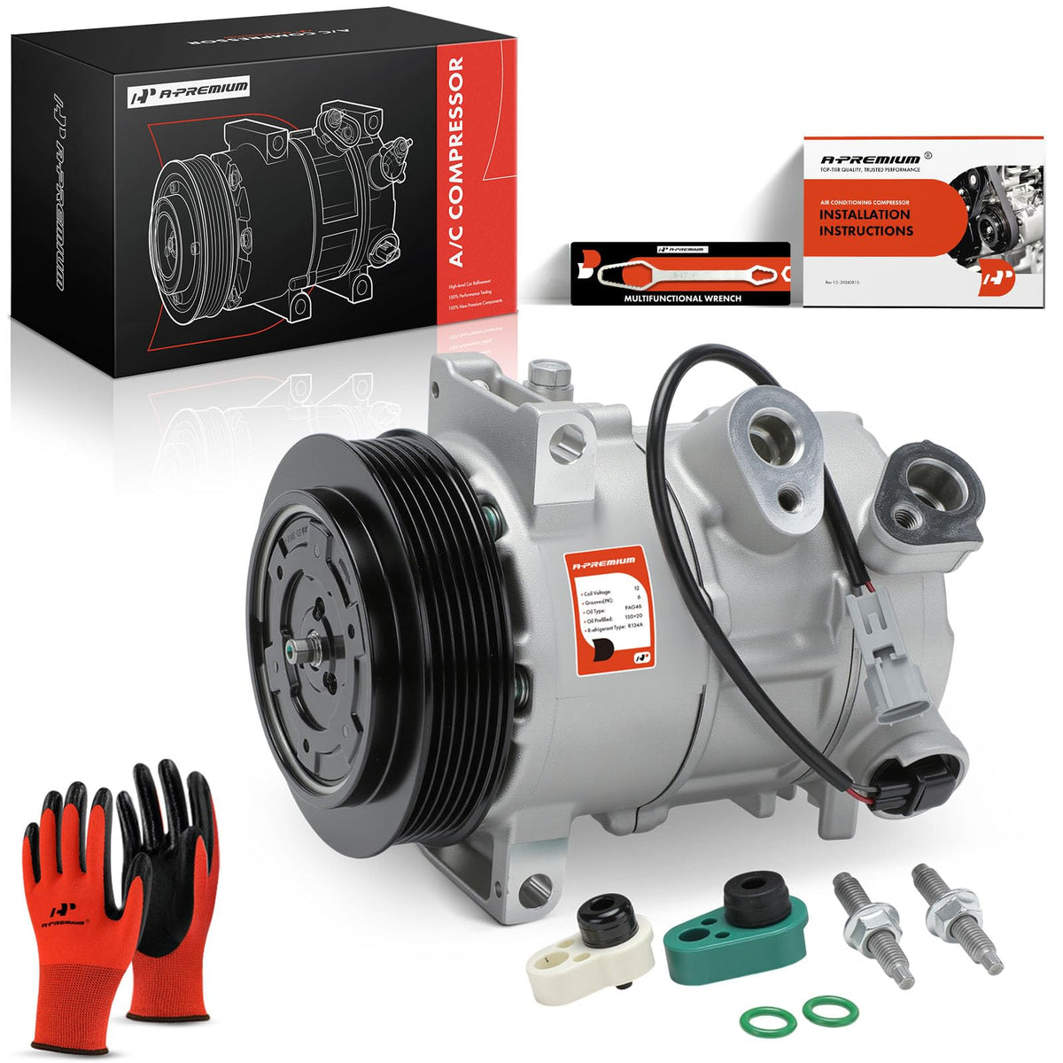 A-Premium compressor front view showing compact design and easy fit
