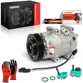 A-Premium compressor front view showing mounting points and factory fit benefits