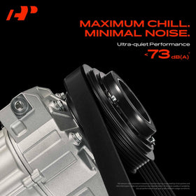 A-Premium compressor with dimensions showing scale for accurate installation planning