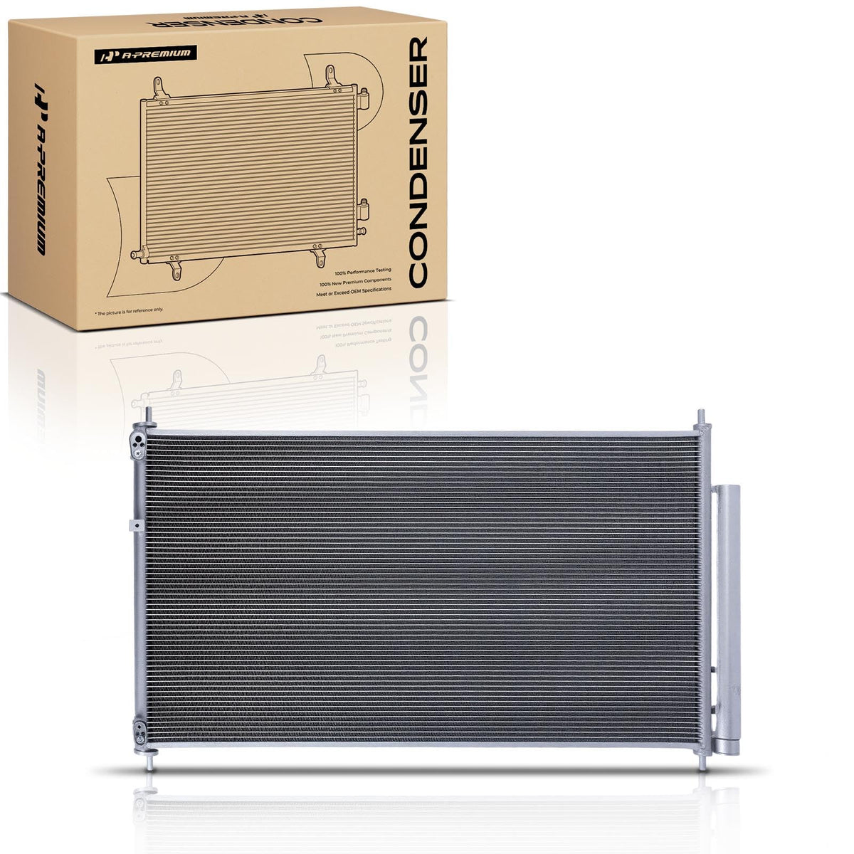 A-Premium front view shows condenser fit and fast installation benefit