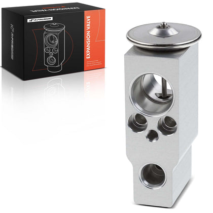 A-Premium front view of expansion valve showing ports and mounting, ensures correct fit