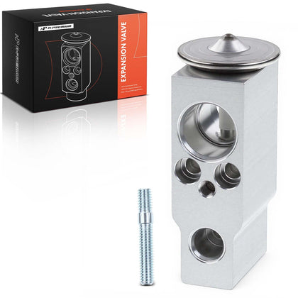 A-Premium front view of expansion valve showing ports and mounting points for easy identification