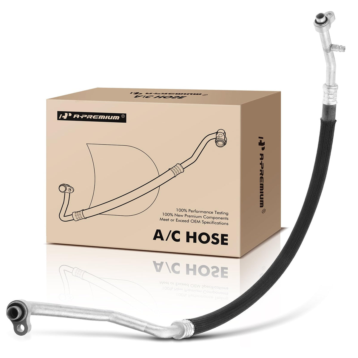 A-Premium front view of suction hose showing full assembly and fitment benefit