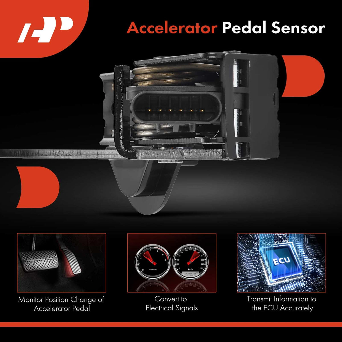 A-Premium pedal installed in vehicle demonstrating plug-and-play fit
