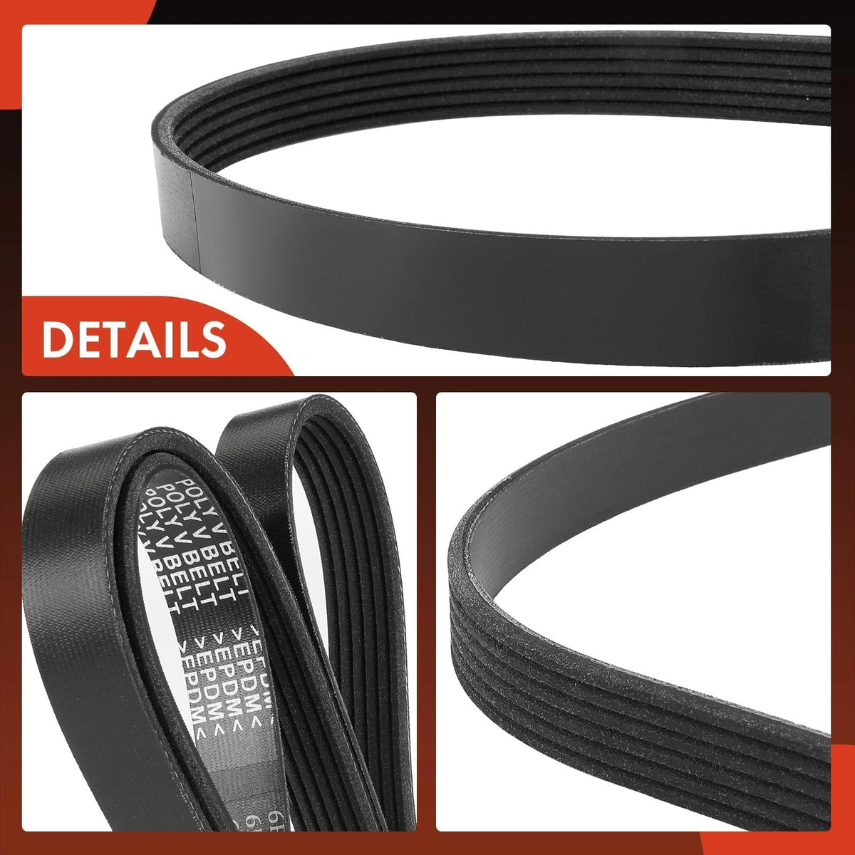 A-Premium belt aligned on accessory pulleys illustrating quiet, vibration-reducing fit