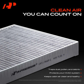 A-Premium activated carbon layer detail highlighting odor adsorption capability