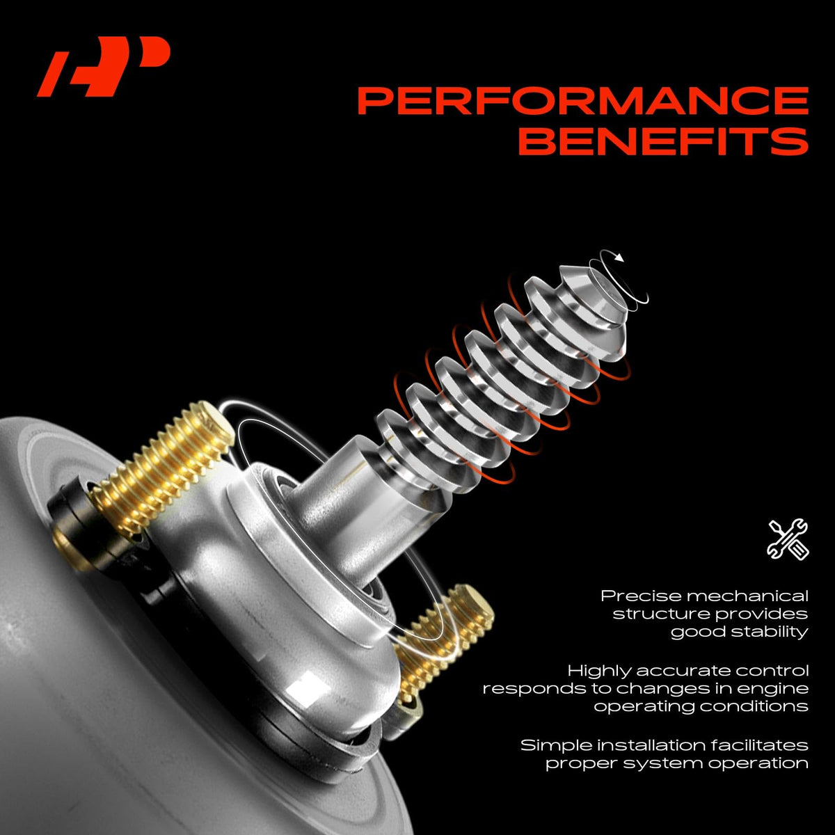 A-Premium actuator metal housing detail highlighting durable construction benefit