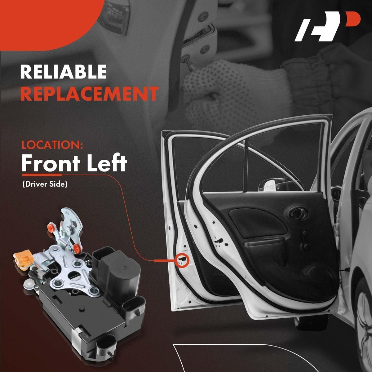 A-Premium detail of metal linkage highlighting durable construction benefit