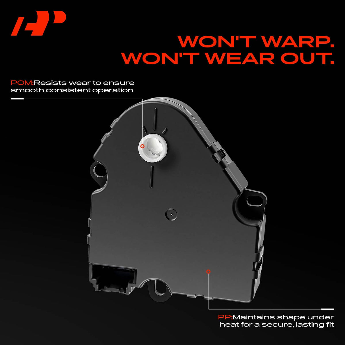 A-Premium actuator mounting points detail showing OE-style alignment for easy install