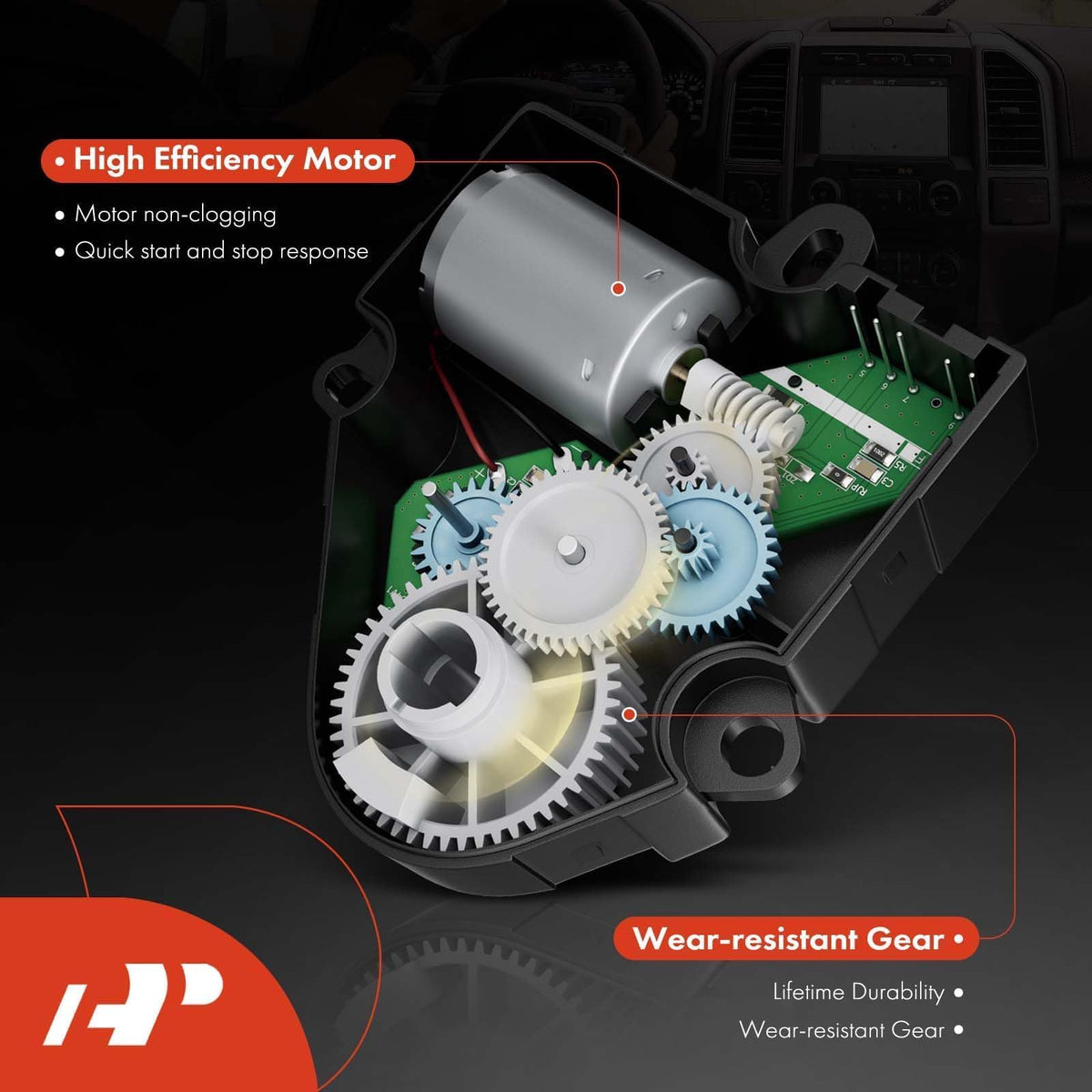 A-Premium actuators installed under dash demonstrating restored HVAC control benefit