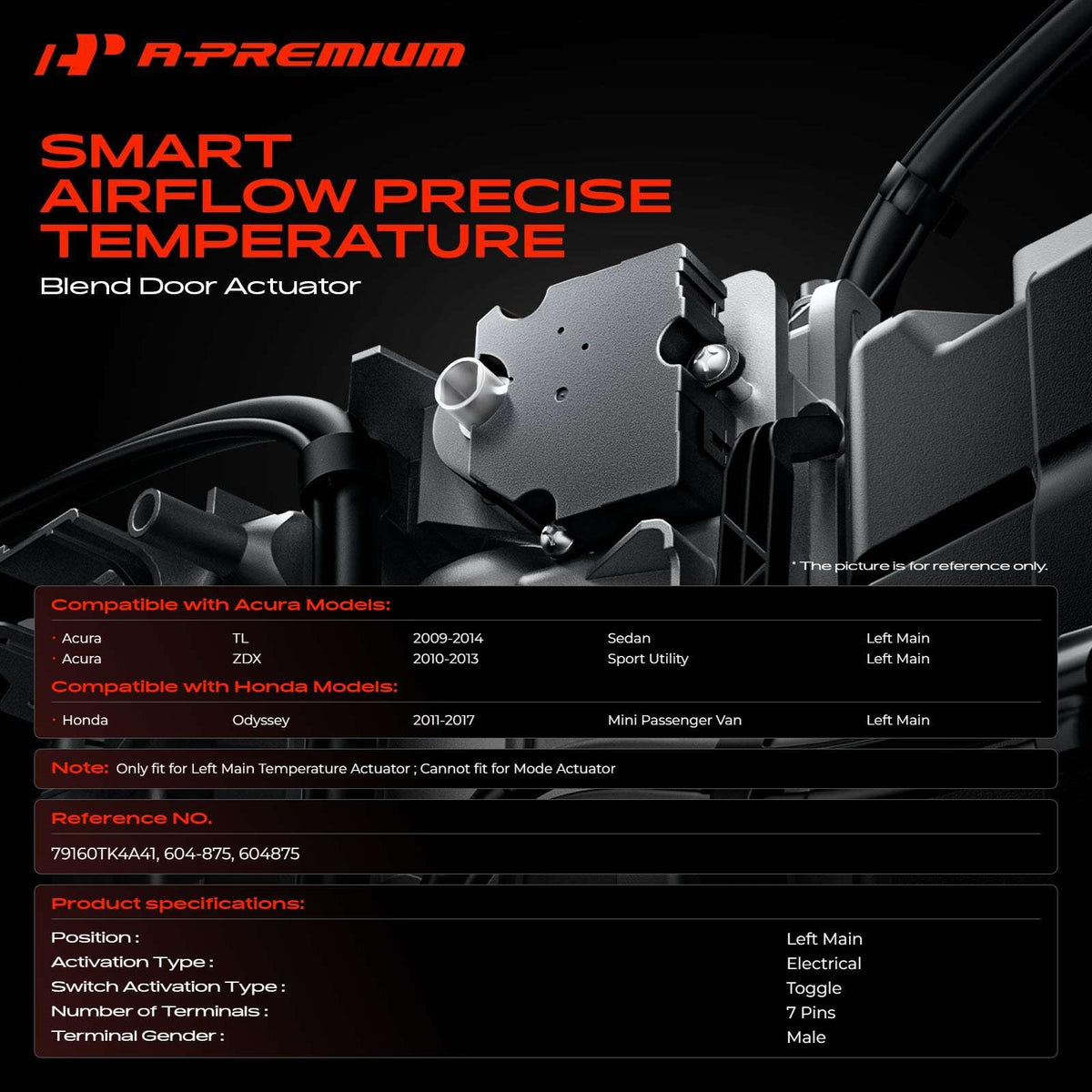 A-Premium electrical plug detail with 7-pin connector for exact fit