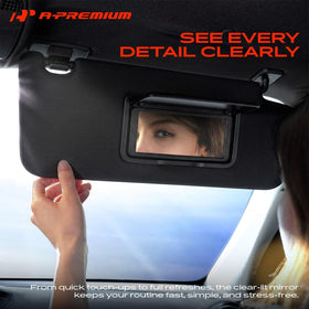 A-Premium visor angled to block sun demonstrating reduced eye strain benefit