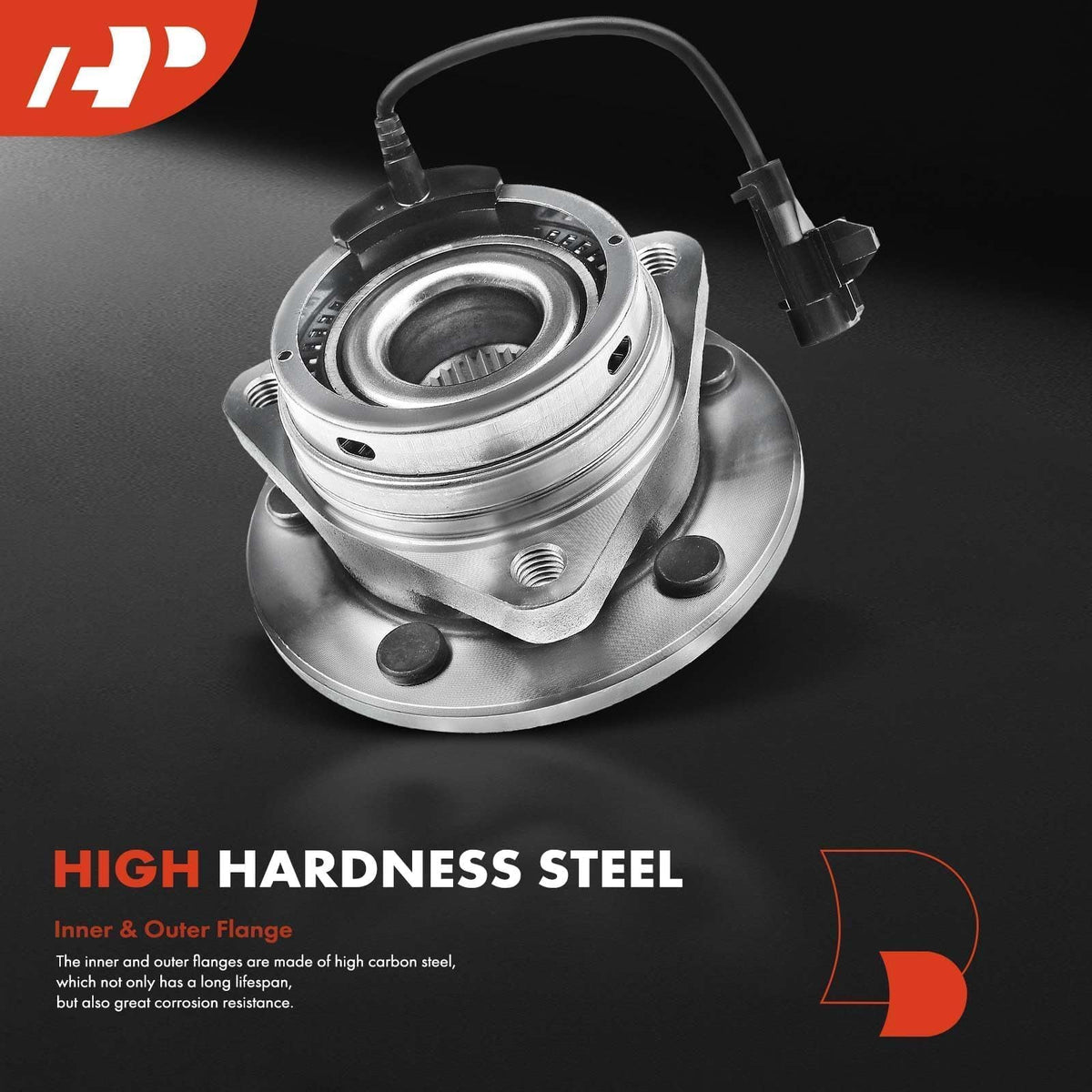 Side profile of A-Premium assembly displaying axle spline for secure CV axle engagement