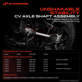 A-Premium outer CV joint close-up highlighting durable boot and grease seal