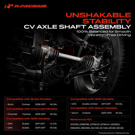 A-Premium left axle close-up neoprene outboard boot protecting joint for durability