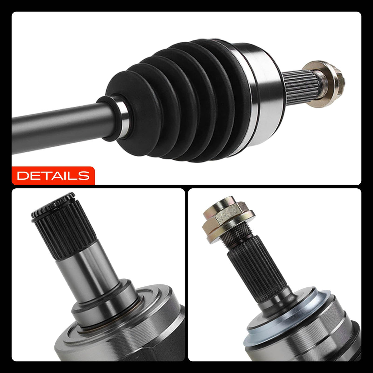 A-Premium axle staged in a garage to show professional repair context