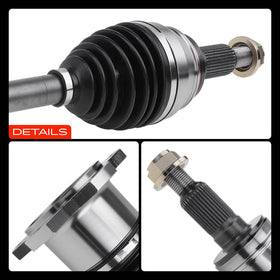 A-Premium axle on a truck in motion conveying restored drivetrain smoothness