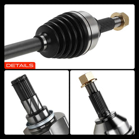 A-Premium axles beside ruler showing measured lengths to verify correct left/right fit
