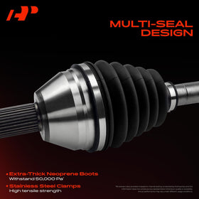 A-Premium side-by-side axles comparing left and right compressed lengths for accurate fit
