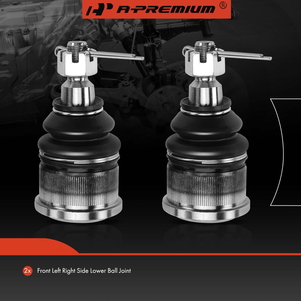 A-Premium rubber bushing detail highlighting vibration absorption and quieter ride