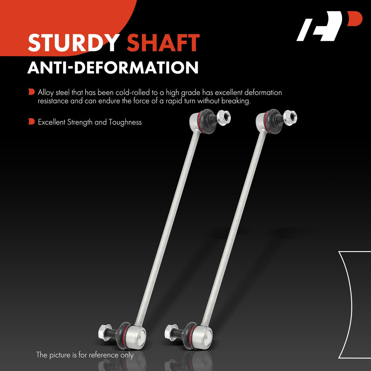 A-Premium ball joint detail showing pre-greased fitting for reduced noise