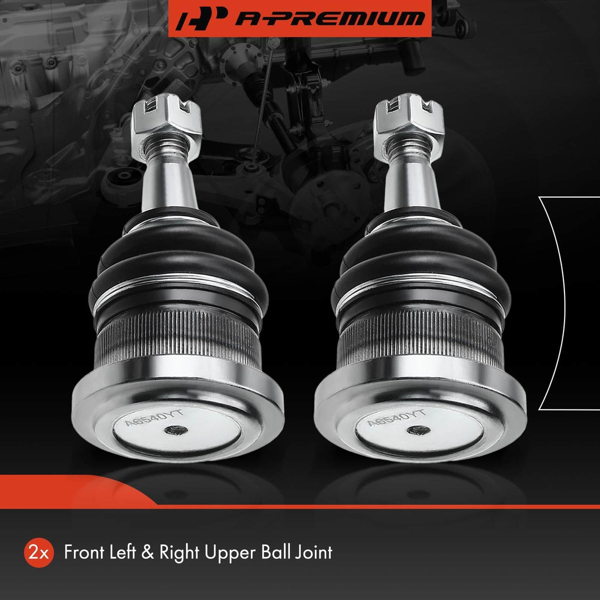 A-Premium rubber bushing detail reducing vibration and highway noise