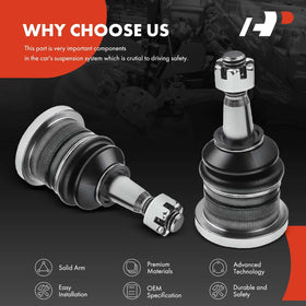 A-Premium ball joint side profile showing dimensions for correct fitment verification