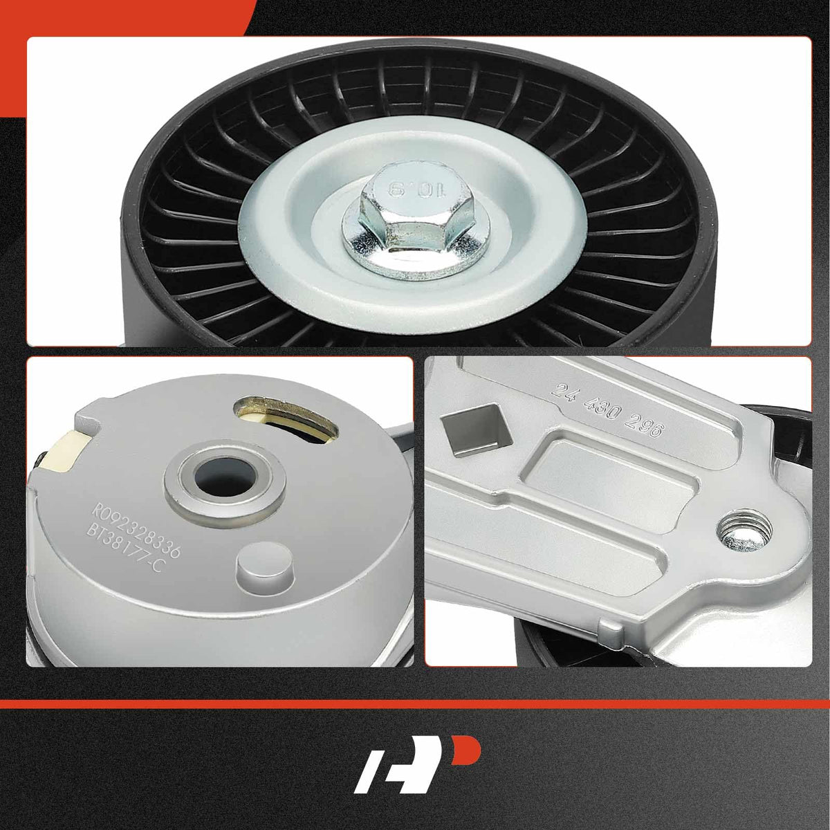 A-Premium pulley bearing detail demonstrating sealed bearing for longer service life