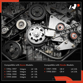 A-Premium timing belt and tensioner close-up highlighting durable construction