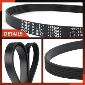A-Premium new belt next to worn belt showing improved durability benefit