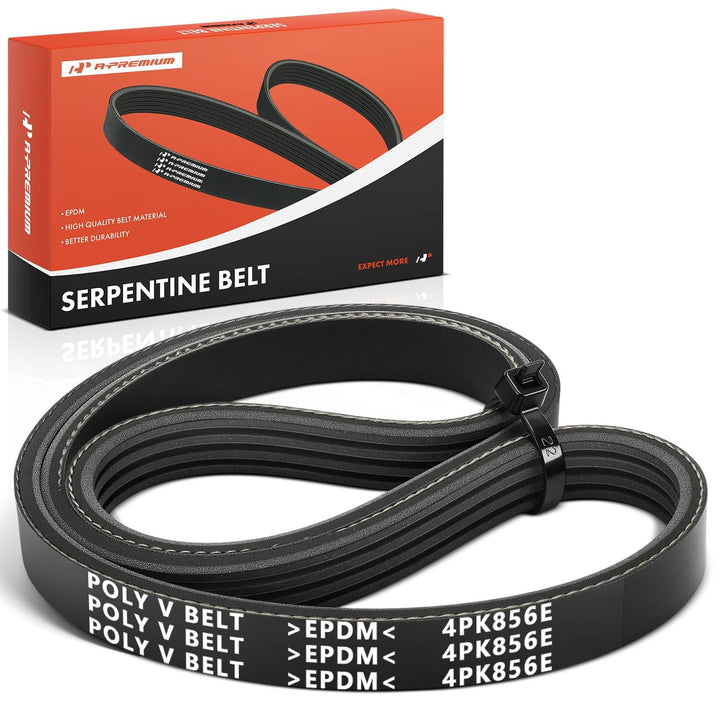 A-Premium front view of AC drive belt showing full shape and fit benefit