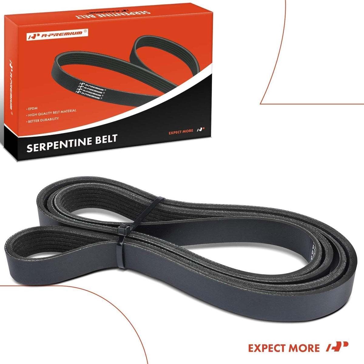 A-Premium belt in garage lifestyle shot showing ready-for-install benefit