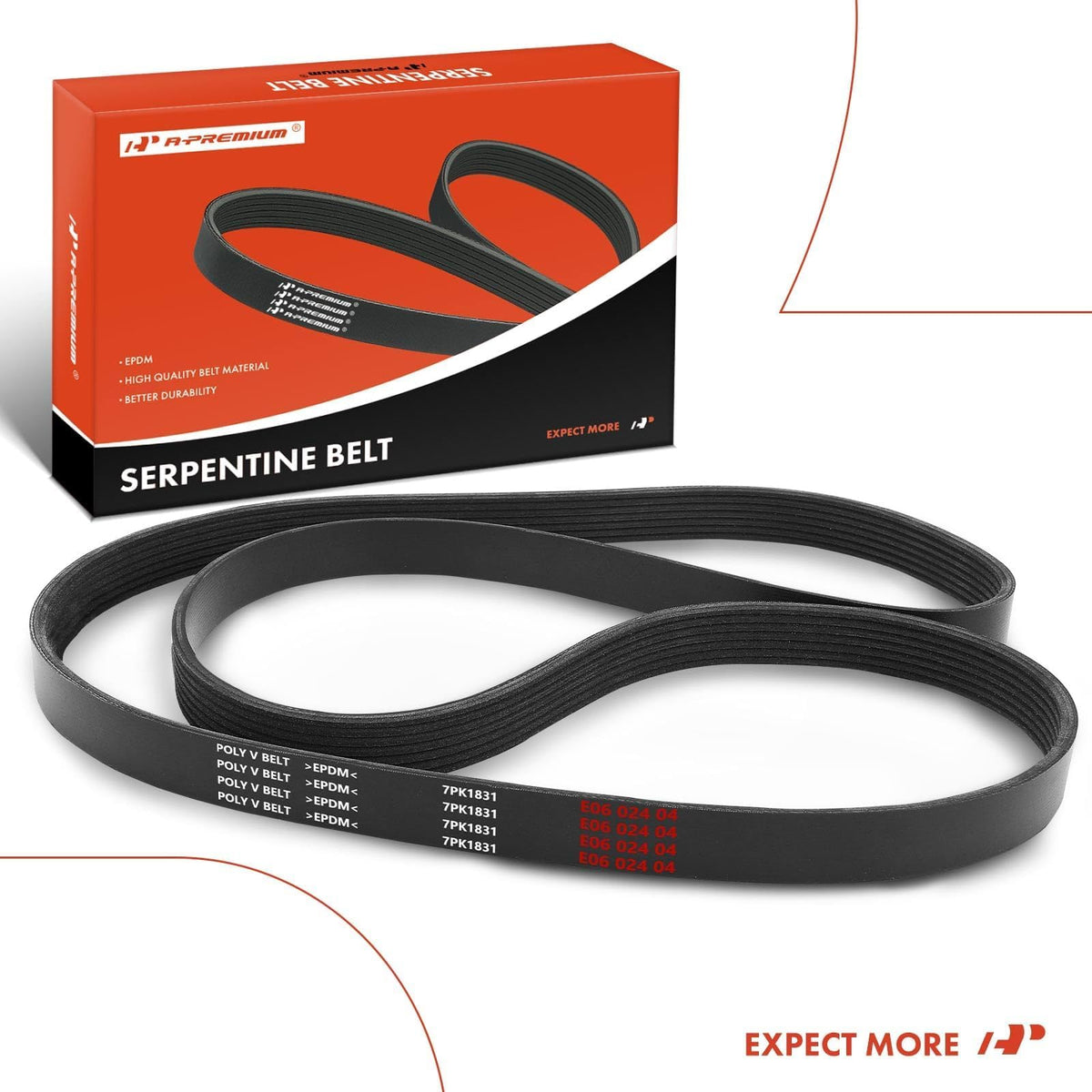 A-Premium belt on a garage workbench with tools illustrating DIY-friendly replacement