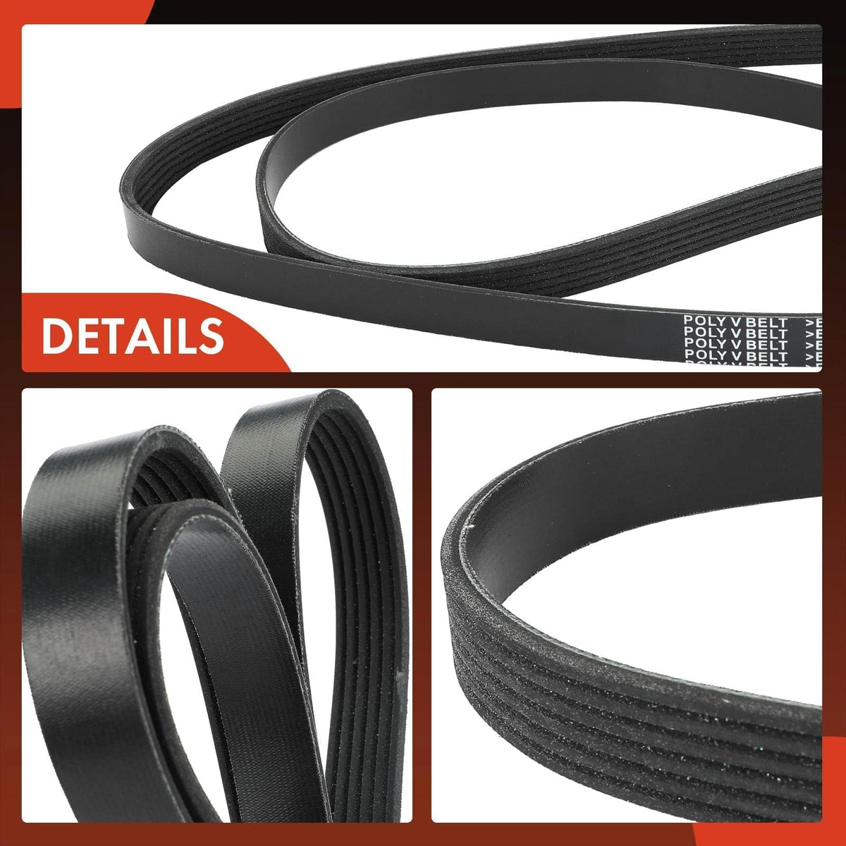 A-Premium belt with tensioner detail highlighting inspection point for longer belt life