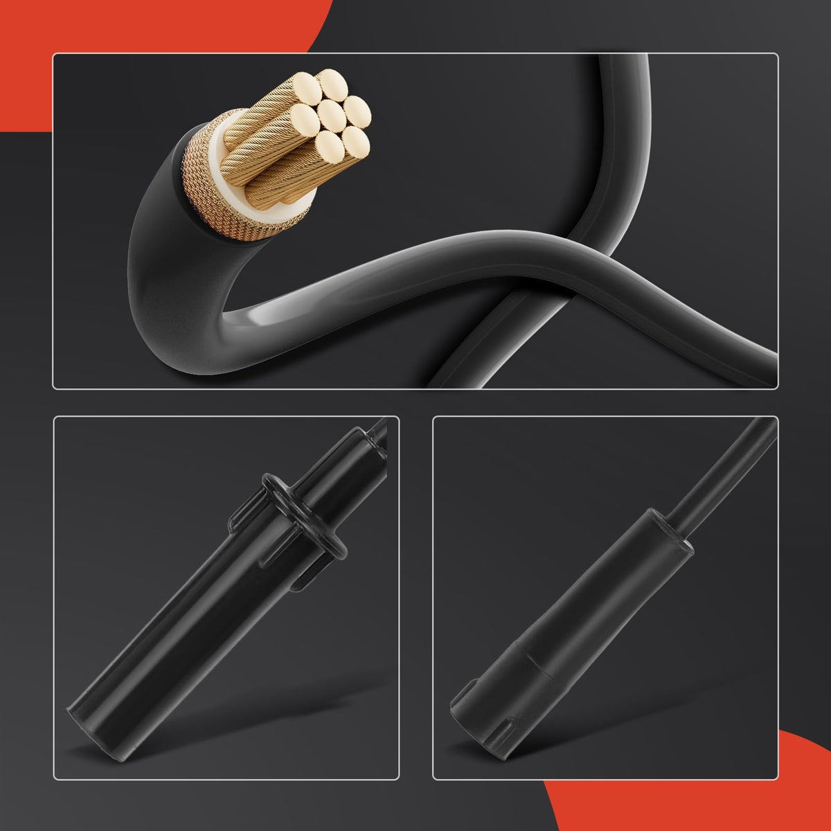 A-Premium blade connector detail showing terminal shape and corrosion-resistant contact