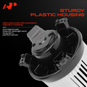 A-Premium blower motor installed in vehicle HVAC housing demonstrating ease