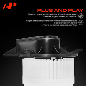 A-Premium blower motor side profile displaying housing and construction for durable performance