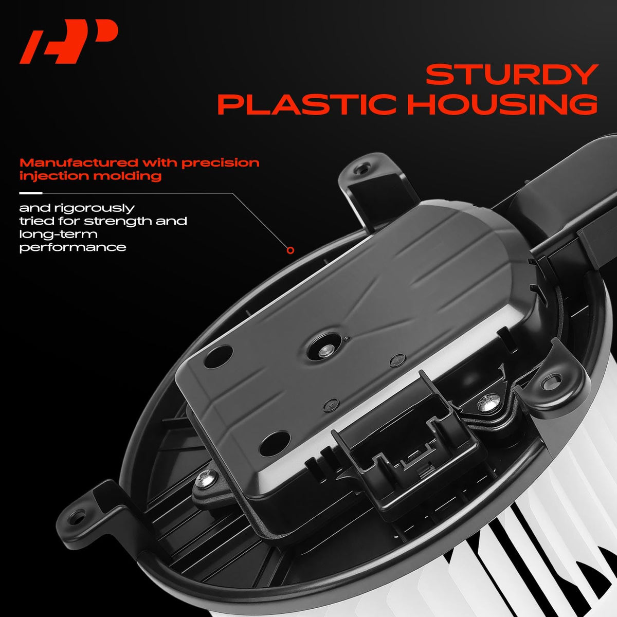 A-Premium blower motor side profile illustrating compact design benefit