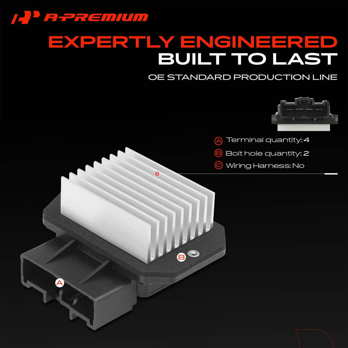 A-Premium resistor installed in dash cavity demonstrating correct fit benefit