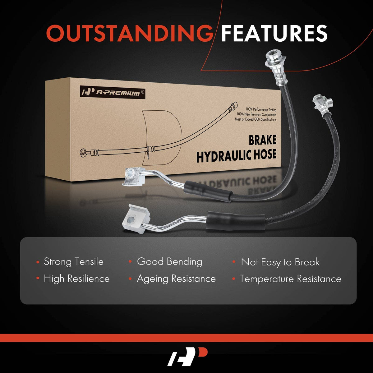 A-Premium hose with stamped reference numbers to verify correct part compatibility