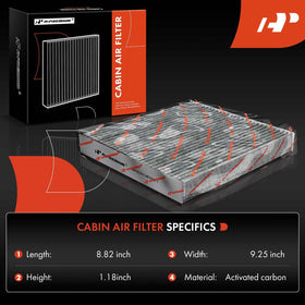 A-Premium cabin filter activated carbon layer detail reducing odors and airborne compounds