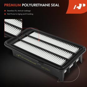 A-Premium cabin filter installed behind glovebox illustrating cleaner in-cabin air