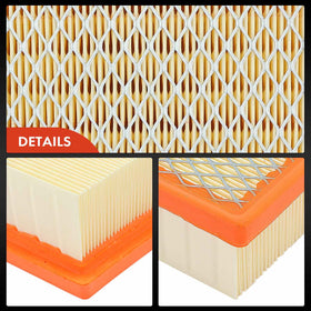 A-Premium cabin filter placed near dashboard vent demonstrating improved cabin air quality