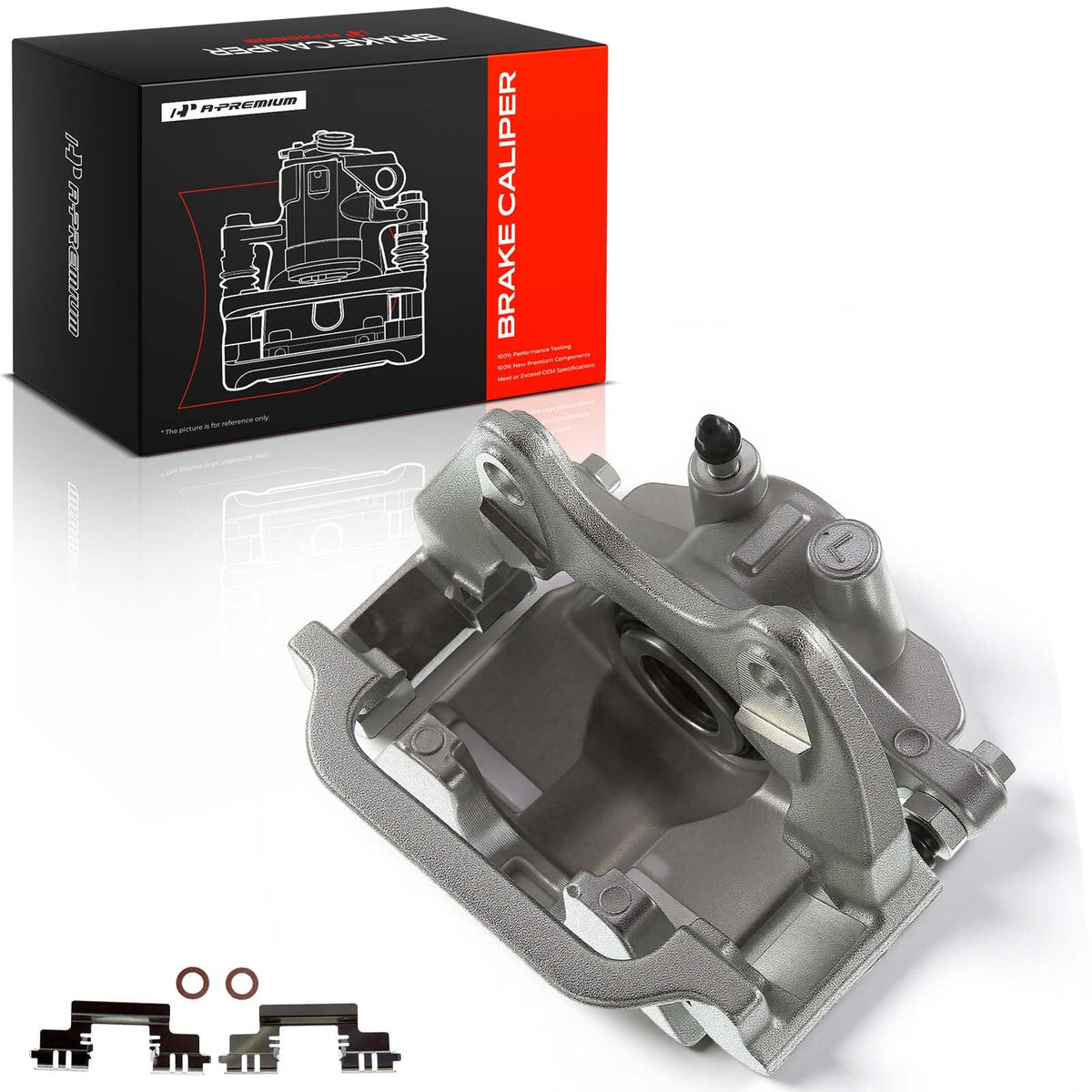 A-Premium caliper front assembly showing ready-to-install design and durable finish