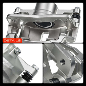 A-Premium caliper installed on vehicle front wheel, restores braking performance