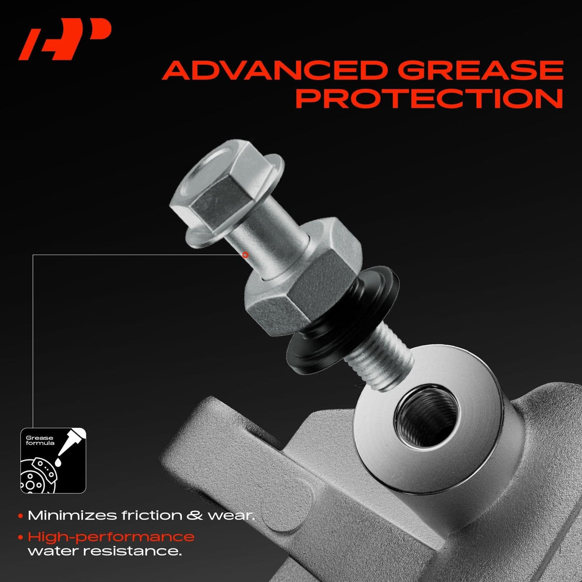 A-Premium caliper piston close-up, steel piston for consistent braking force